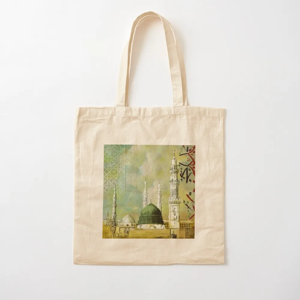 Masjid Nabawi Painting Tote Bag bags for women hand bag the tote bag Canvas