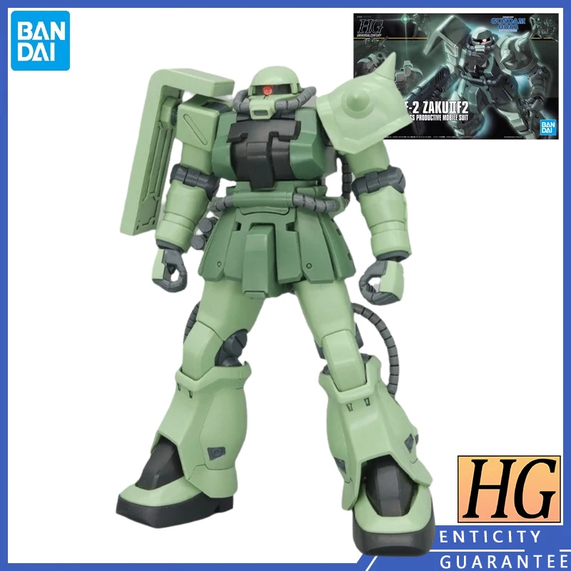 [In stock] Bandai HGUC 105 1/144 MS-06F-2 Zaku II Type F2 GUNDAM Action Figure Garage Kits Assembly Model Toy Festival Gifts