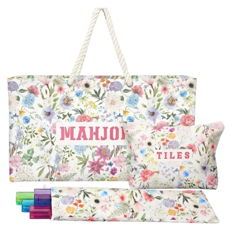 U2JC Fashionable Mahjong Themed Carry All Bag Suitable For Daily Use And Trip