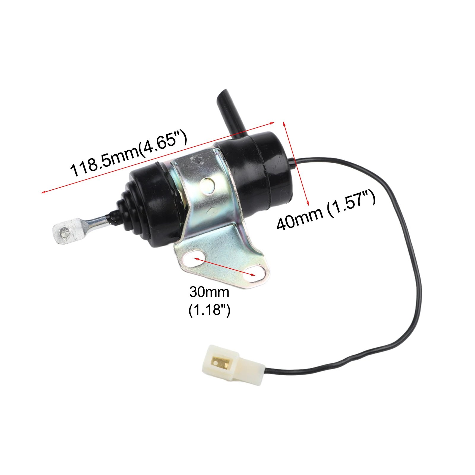 12V Diesel Fuel Shut Off Solenoid for Kubota Z482 and For Denso BX7410D Compatible with Mowers G1700 G1800 and Excavators