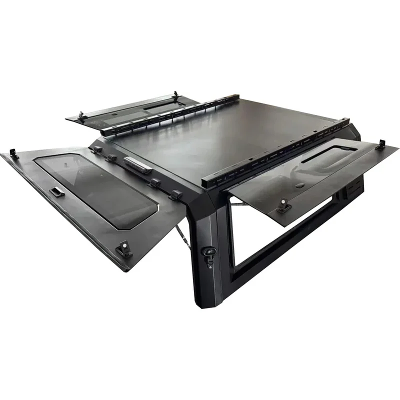 

High Qualit4x4 Waterproof Aluminum Alloy Steel Pickup Hardtop Topper Canopy for Tacoma 5ft Truck Manual Locking Ranger