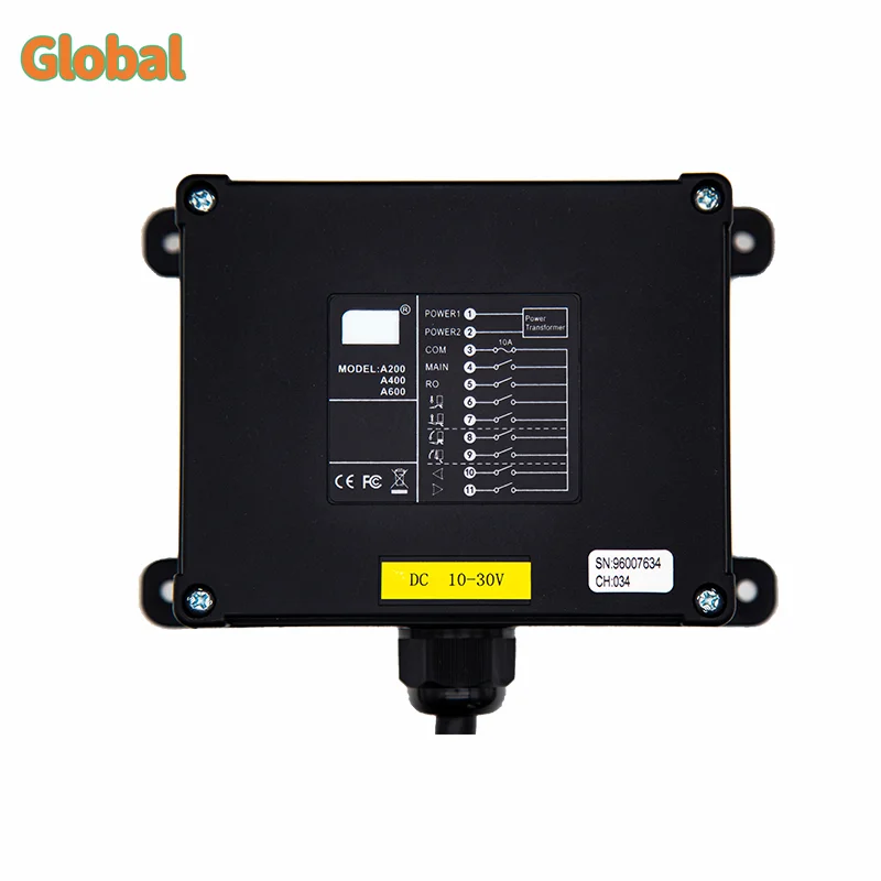 QA200 2 buttons singIe speed industrial Wireless Radio Crane Remote Control switches winches Hoist track crane Lift controller