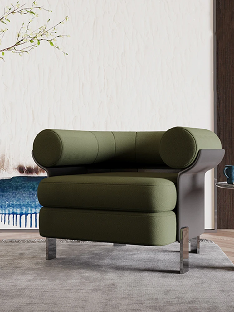 

Italian leisure chair villa living room sales department reception office negotiation light luxury balcony single sofa chair