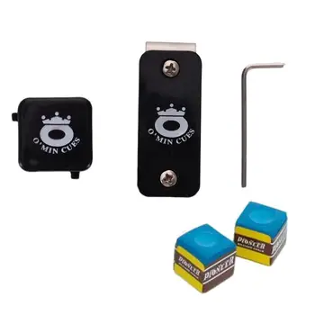 บิลเลียดแม่เหล็กผู้ถือชอล์กพร้อมคลิปหนีบเข็มขัดชอล์กแบบพกพากรณี Mini พร้อมประแจคิวสระว่ายน้ําสนุ๊กเกอร์อุปกรณ์เสริมเครื่องมือ