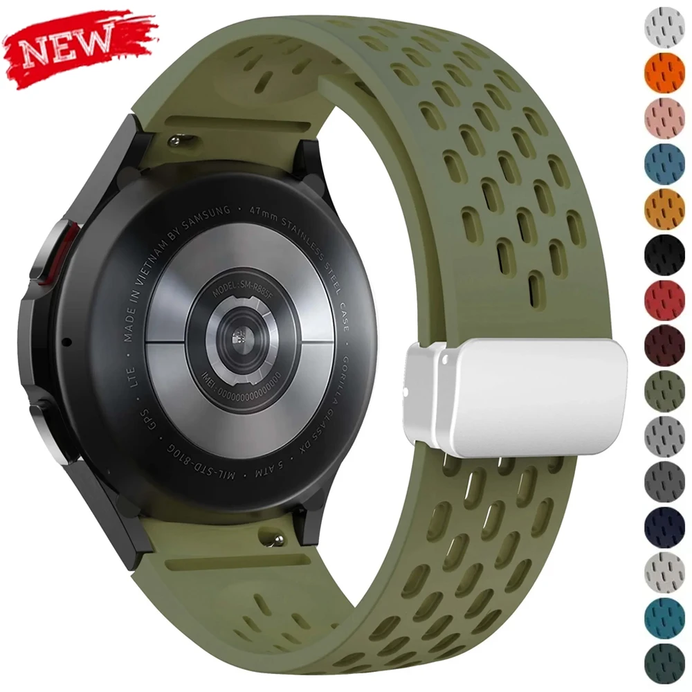 Nahtloses Magnetverschluss-Armband für Samsung Galaxy Watch 7 6 5 4 40mm 44mm 5Pro 45mm Silikonband 6 Classic 43mm 47mm Armband