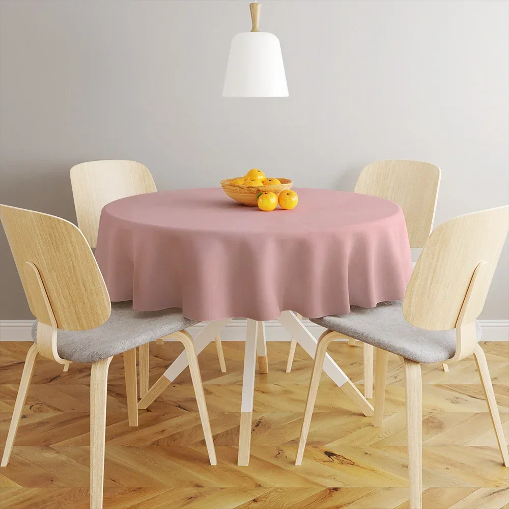 JIT 1PC, 2D Flat Circular Tablecloth. Soft and elegant background pattern with fashionable and romantic print. YZB