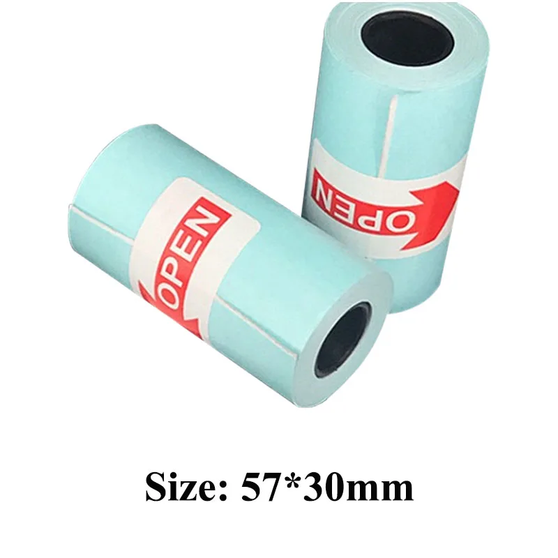 

1Roll Thermal Paper Mini Pocket Photo Printer Paper Self-adhesive Roll Sticker 57x30mm for PAPERANG Mini Photo Printer Wholesale