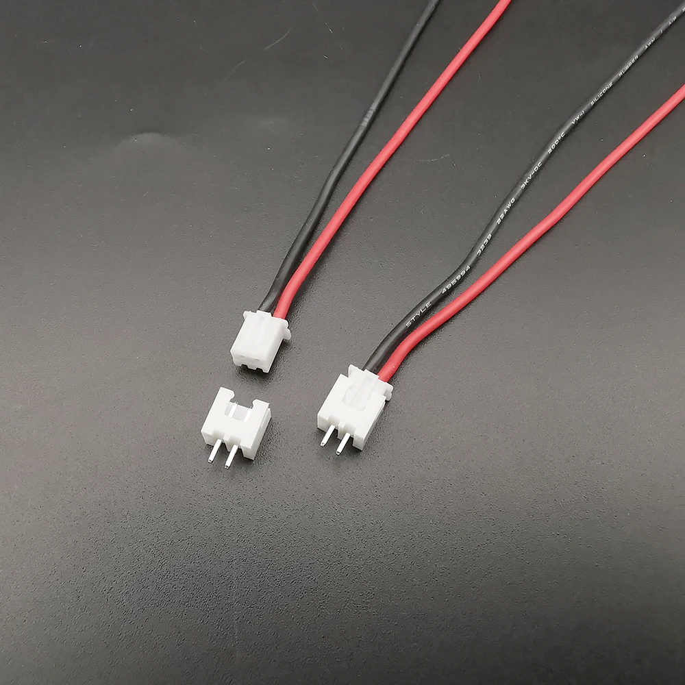 5/10Sets 1S 2 Pin 2.54mm Pitch JST-XH Connector Male and Female Plug Socket RC Lipo Battery Balancer Charger 22AWG Silicone Wire