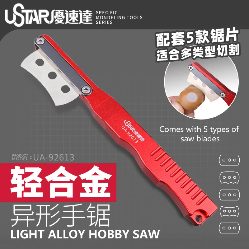 scie-a-main-u-star-ua-92613-avec-5-types-de-lames-outil-de-decoupe-de-contour-en-alliage-leger-pour-la-construction-de-maquettes-et-l'artisanat