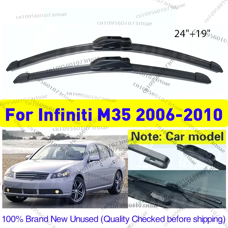 

For Infiniti M35 2006 2007 2008 2009 2010 Car Wiper Blades Windshield Windscreen Front Window Blades Car Accessories 24"+19"