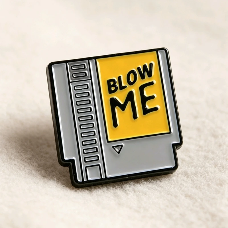 Blow Me TV Game Console Enamel Pin Anime Student School Bag Decoration Cartoon Brooch Metal Badge Women