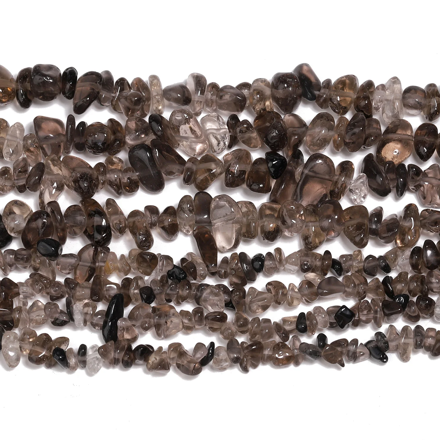 3-5mm 5-8mm Irregular Natural Stone Smoky Quartz Beads Gravel Loose Beads for Jewelry Making Supplies DIY Bracelets Accessories view 2