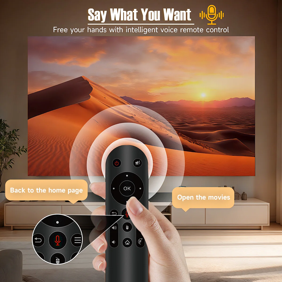 Magcubic Native 1080P 650ANSI 8K Android14 L018 Projektor mit automatischer Keystone-Korrekturfokus Wifi6 BT5.2 Tragbarer Film im Freien – Detail 10