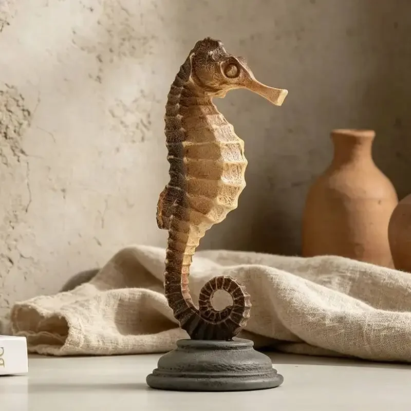Simulated Seahorse Figurine Resin Handicrafts Marine Animal Table Decoration Decorative Figurines Room Decoration Accessories