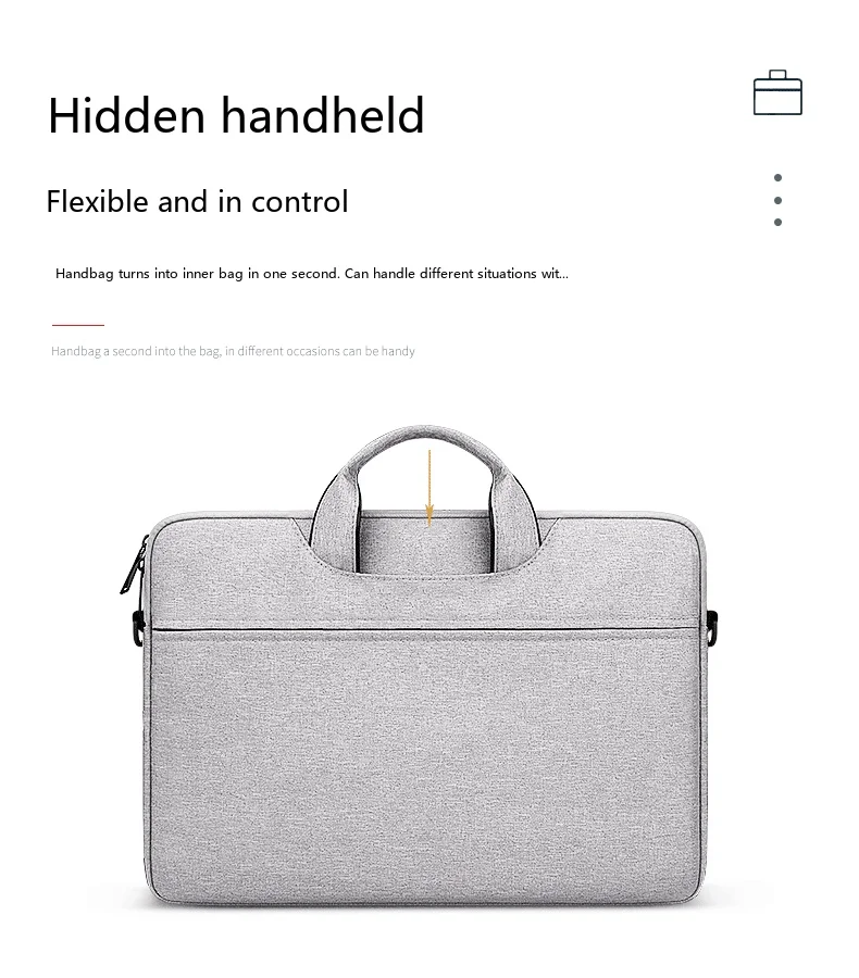 Laptop-Schutzhülle 13,3-15,6 Zoll Oxford-Gewebe Wasserdichte Tragetasche für Notebook Tablet – Detail 7