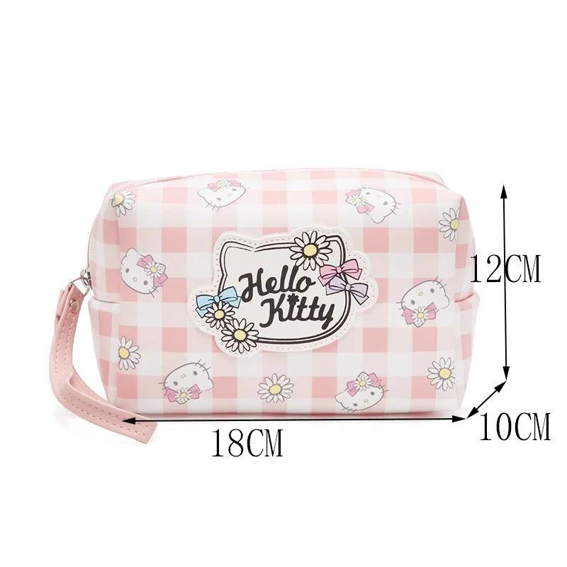 Hello Kitty Cosmetic Bag Cartoon Cute High Capacity Sanrio Makeup Bag Storage Travel Bags Water Proof Wash Bag Make Up Organizer