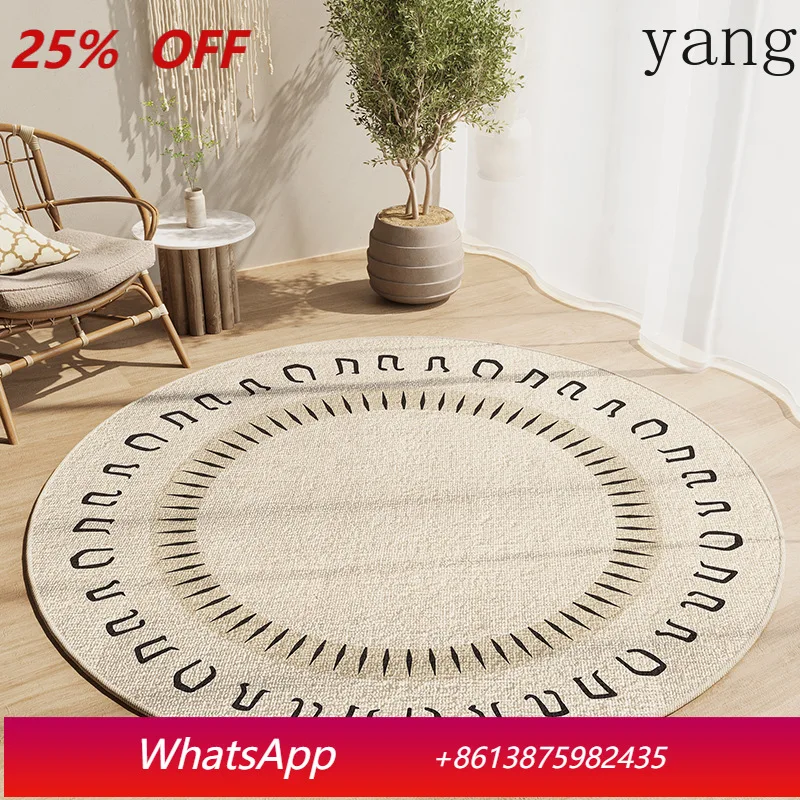 

Круглый ковер в японском стиле для гостиной, вращающееся кресло для спальни, небольшой напольный коврик, подушка для дивана и кофейного столика.