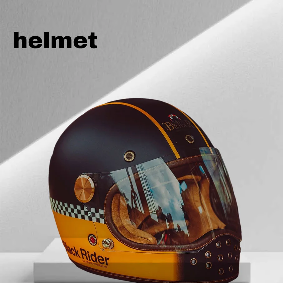 

Мотоциклетный шлем из углеродного волокна, полный шлем в стиле ретро, мужской и женский всесезонный универсальный мотоциклетный шлем из стекловолокна, летняя езда, saf