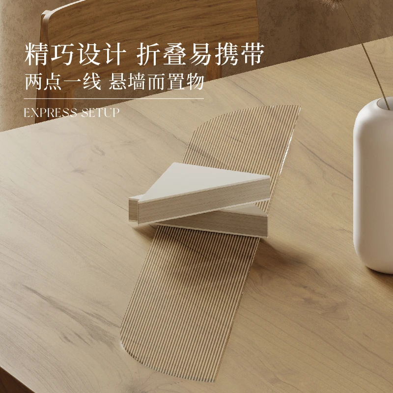 

Wall-Mounted Shelf Punch-Free Shelf Wall-Mounted Partition Baffle Bookshelf