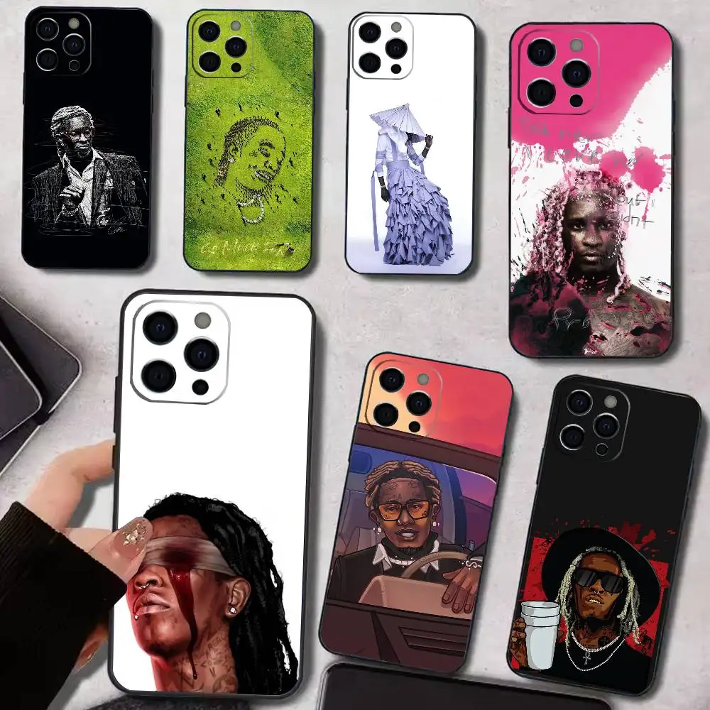 

Rapper-Young-T-Thugs Phone Case Silicone Soft For IPhone 17 16 15 14 13 12 11 X XR Plus Pro Max Plus