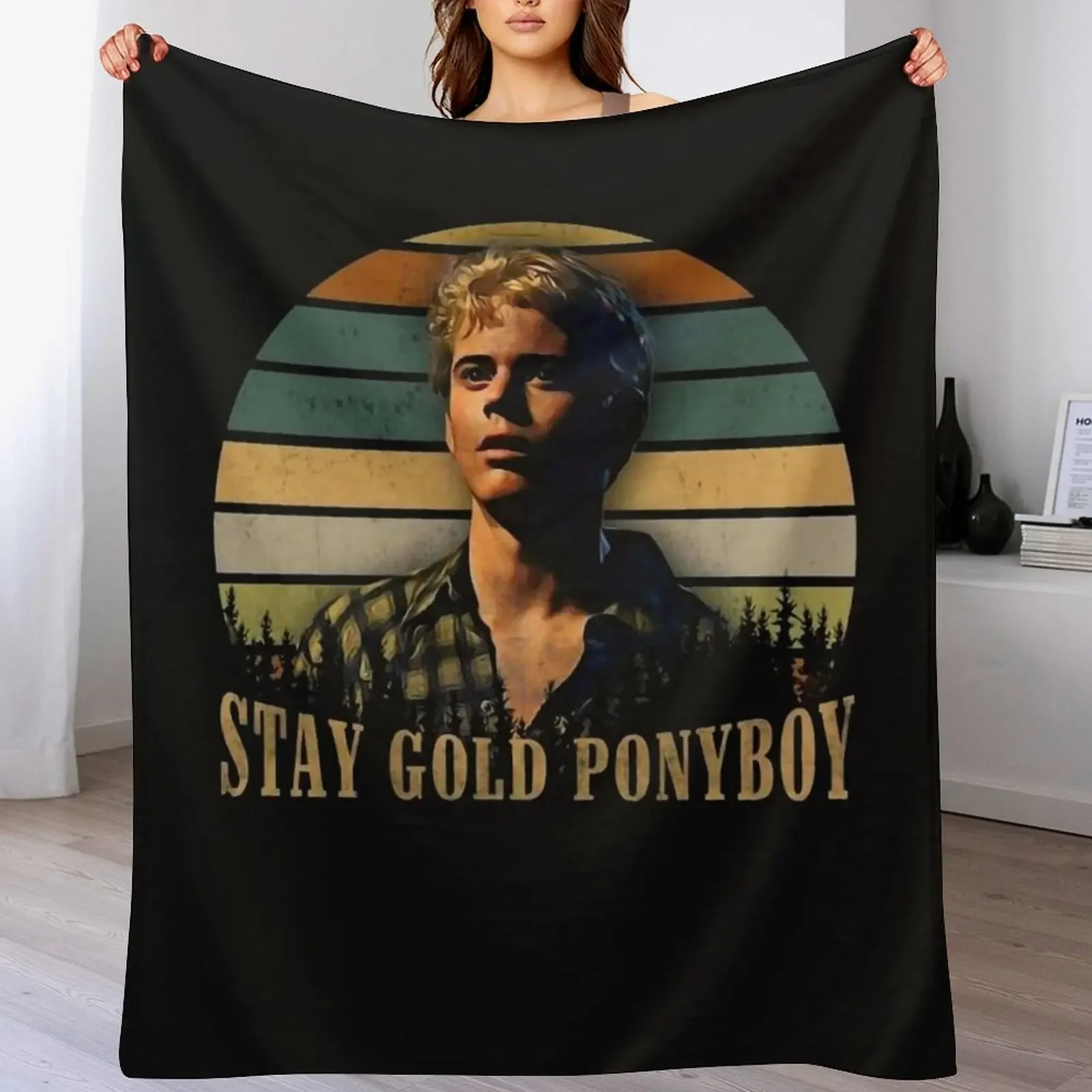 

Stay Gold Ponyboy Throw Blanket Blankets For Bed cosplay anime Decoratives blankets and throws Blankets