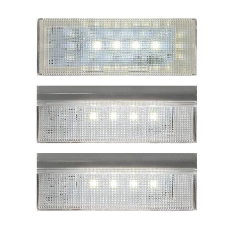 2 Pcs W10515057 & 1 Pc W10515058 LED Light Set With Tapered Lens And Bezel For Whirlpool Kenmore Maytag Kitchenaid