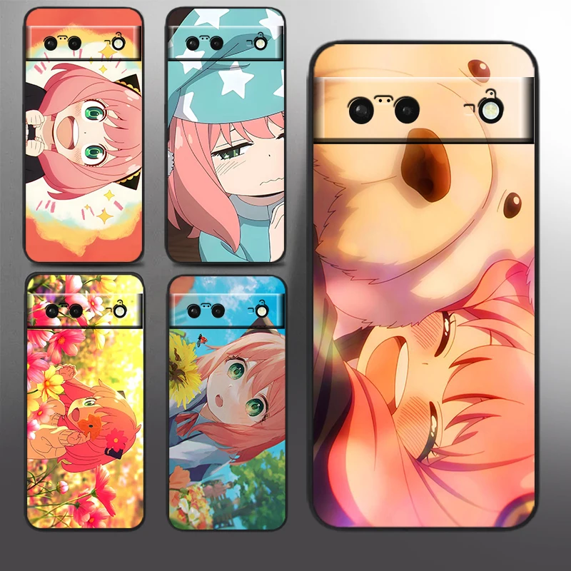 جراب سيليكون أسود لجوجل بيكسل 9 8 7a 7 6a 6 5a 5 4 4a xl