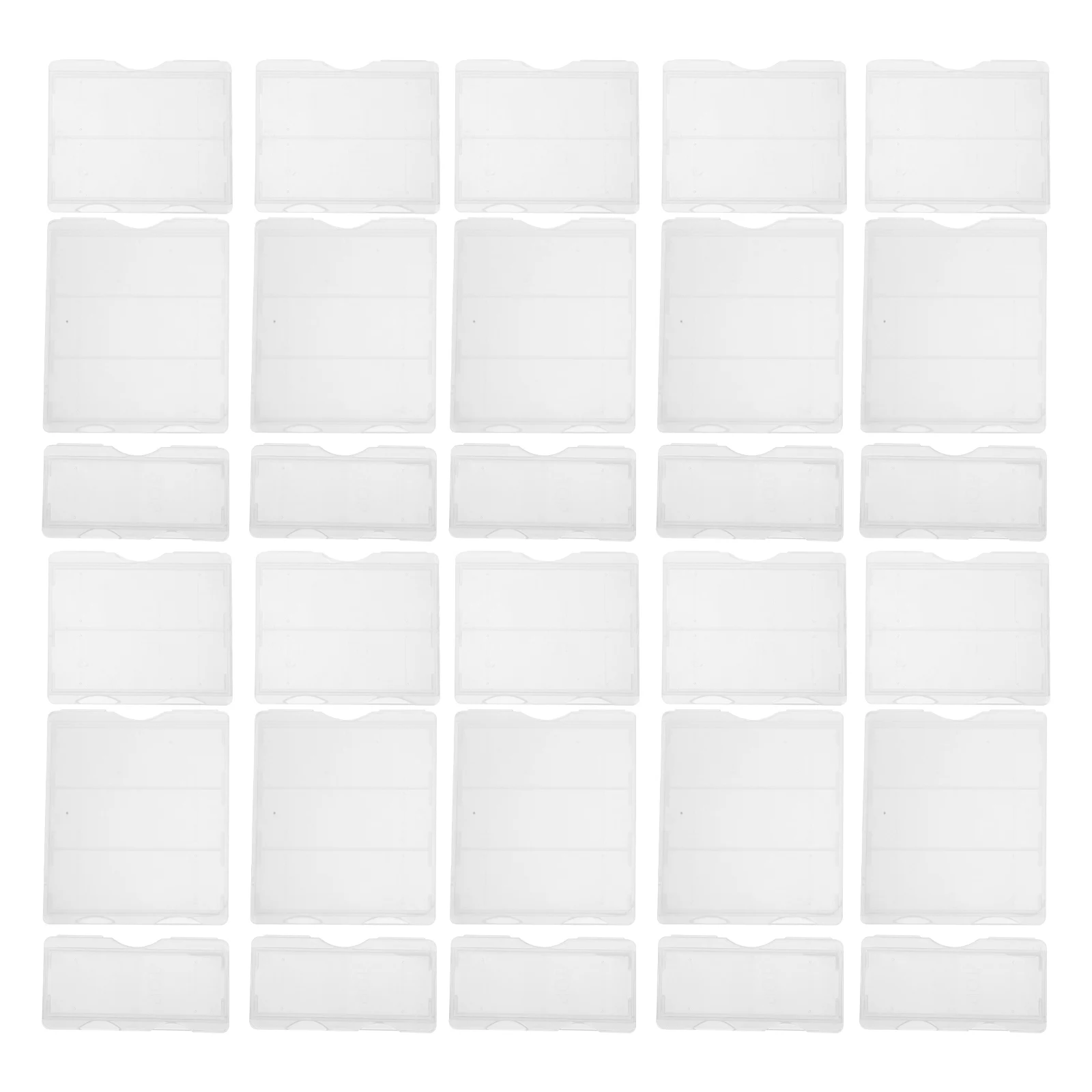 

30 Pcs Slide Protection Box Clear Glass Organizer Microscope Holder Rectangle Protective