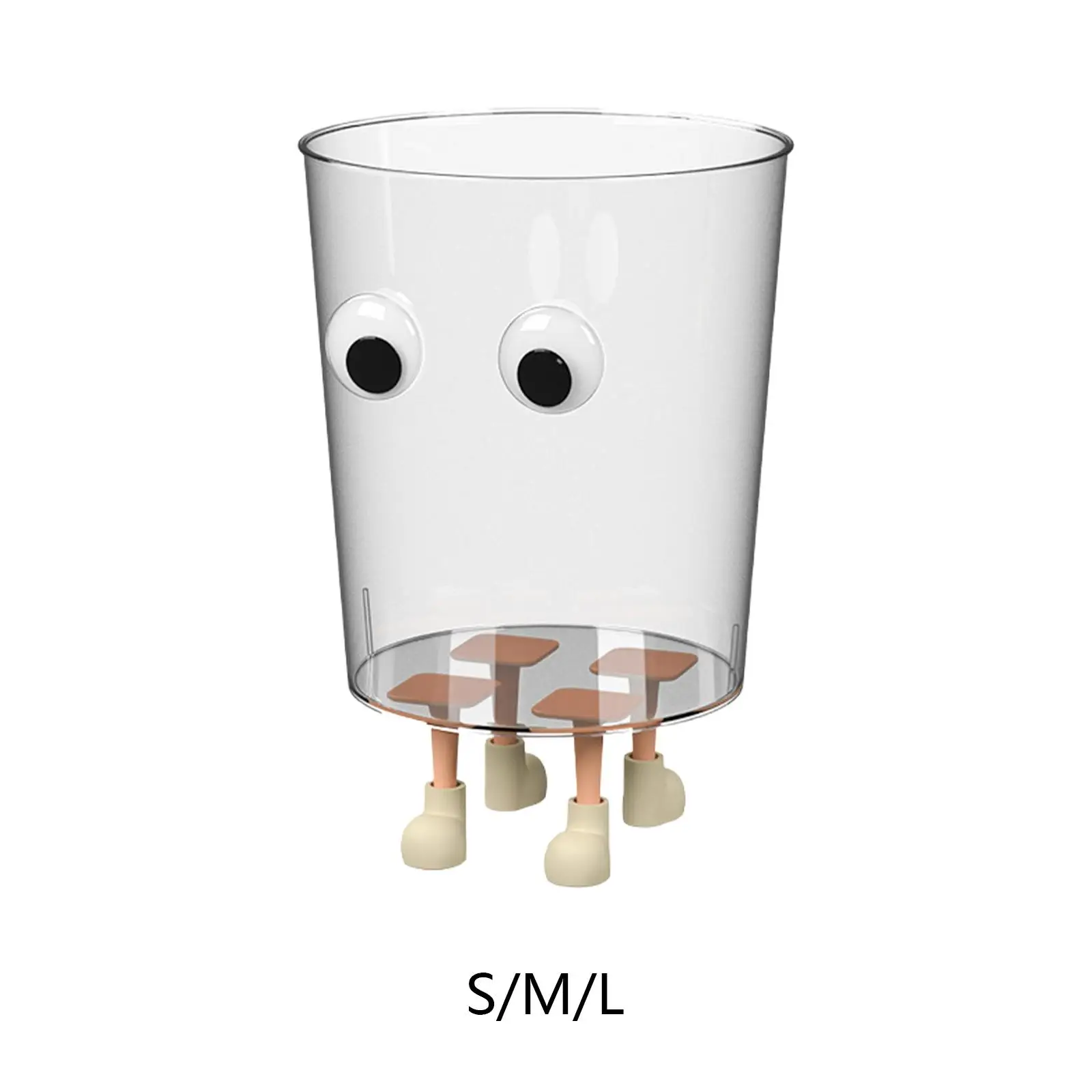 Creative trash can, bedroom transparent trash can, cartoon fashion, interesting