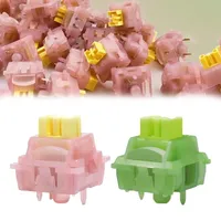 Outemu-interruptores silenciosos de melocotón/limón V3, actualización lubricada, interruptor V3, Teclado mecánico, táctil lineal, 5 pines, intercambio en caliente, interruptor silencioso DIY
