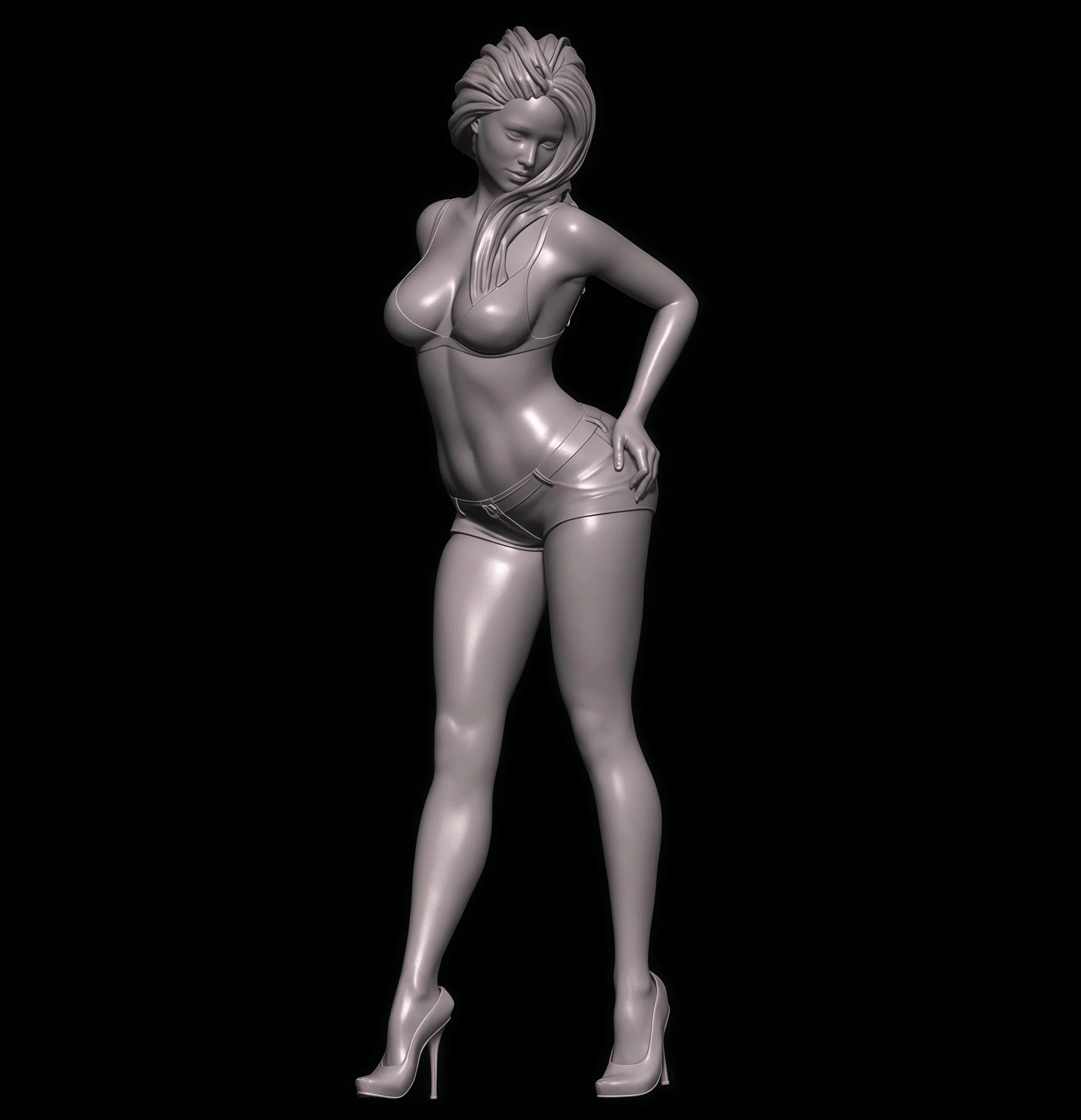 

1/24 (75mm) Cast Resin Model Assembly Kit, Sexy Girl Model Toy, Unpainted