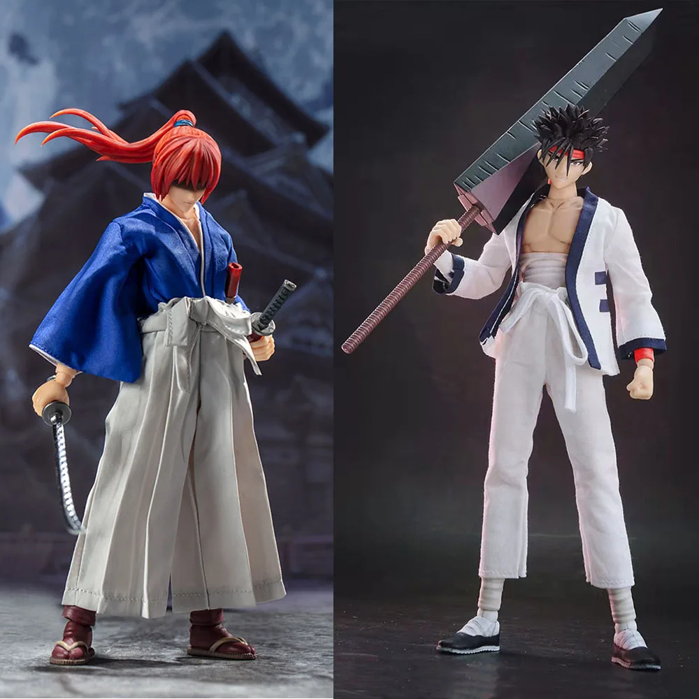 

17Cm Anime Himura Kenshin Sagara Sanosuke Full Set Dashing Japanese Teenage Swordsman Action Figure Body Best Collection Gift