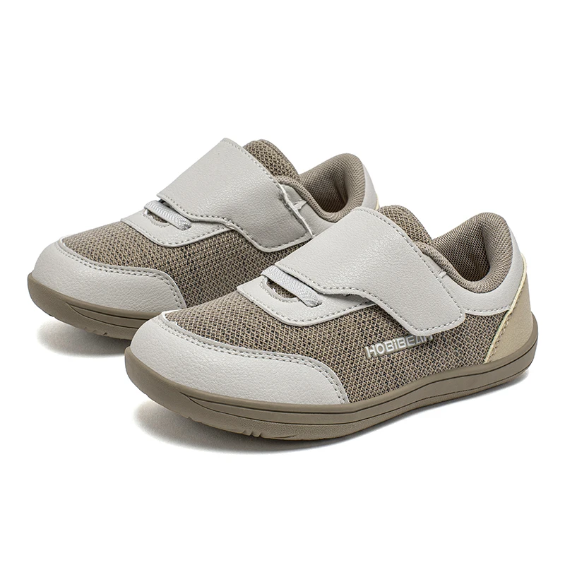 أحذية HOBIBEAR واسعة عند أصابع القدم حافي القدمين للأطفال، أحذية رياضية كاجوال بحلقة ربط بسيطة قابلة للتنفس، أحذية بدون قطرة