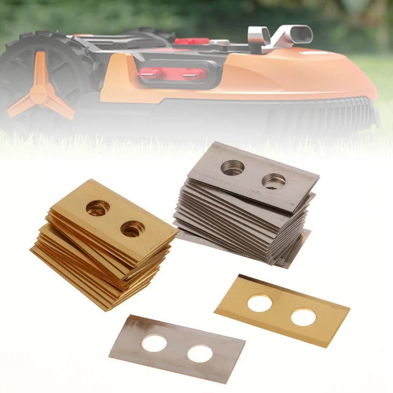 

9/18Pcs Replacement Blades Double Hole Weeding Knife Garden Machinery Mower Blade For Garden Lawn Mower
