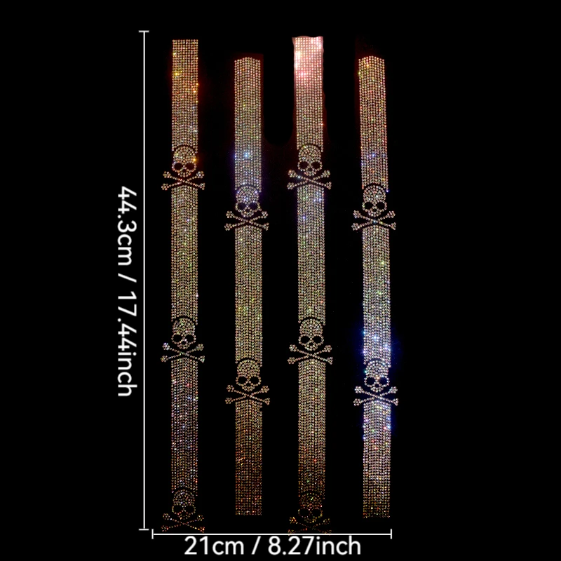 

Skull rhinestone shiny fashion large cloth paste hot diamond Sequin DIY clothes T-shirt decorative patch clothing accessories