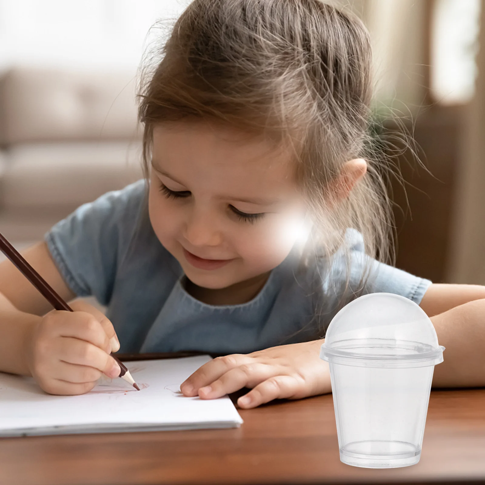 20Pcs Creative Mousse Cup Mini Desktop Decor Kids Kitchen Accessories Mini House Props Breakfast Tool Props Simulated Cup