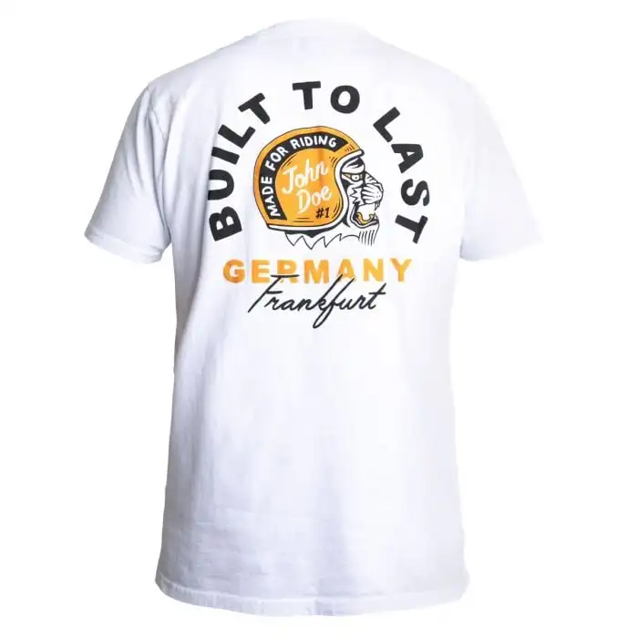 

John Doe Built To Last Tee Urban Rider Printed T-shirt Summer Luxury Brand Cotton Men's and Women's T-shirt Short Sleeve
