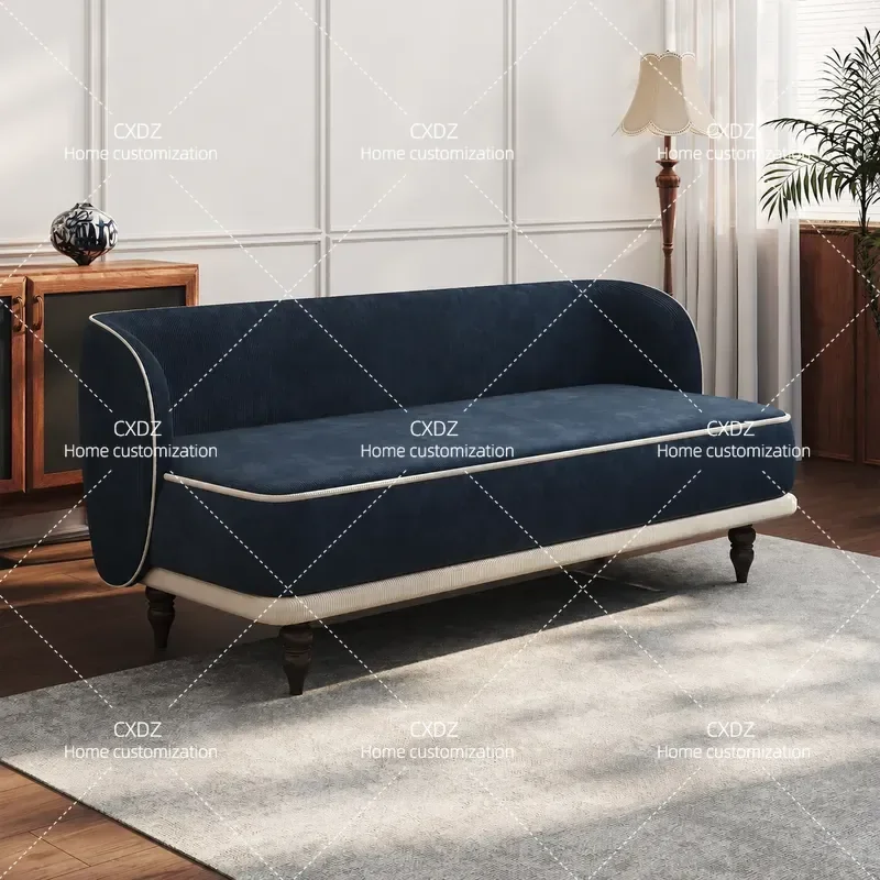French light retro living room apartment small sofa hotel  clothing store high-end small sofa bedroom bedside stool