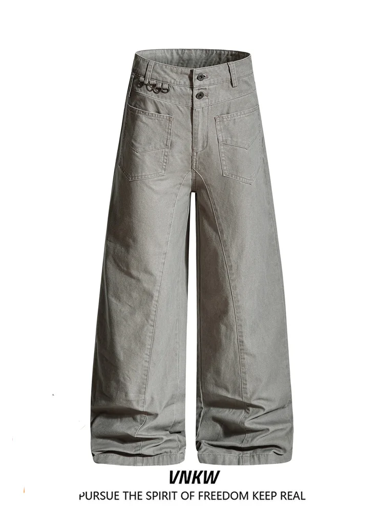 

Брюки Cleanfit Deconstructed: нестандартный дизайн, комбинированные, свободные, прямые, широкие, длинные, унисекс