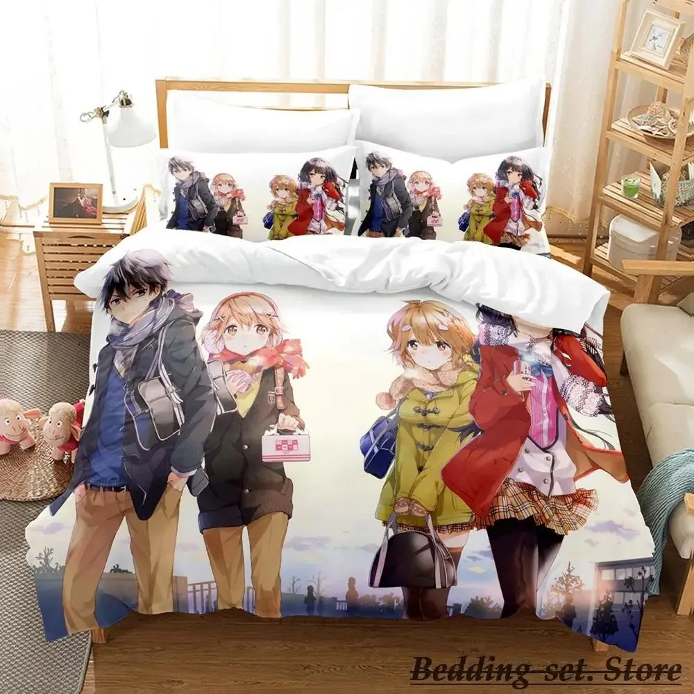 Masamune kun no Revenge Bedding Set Single Twin Full Queen King Size Bed Set Adult Kid Bedroom Duvetcover Sets Anime Bed