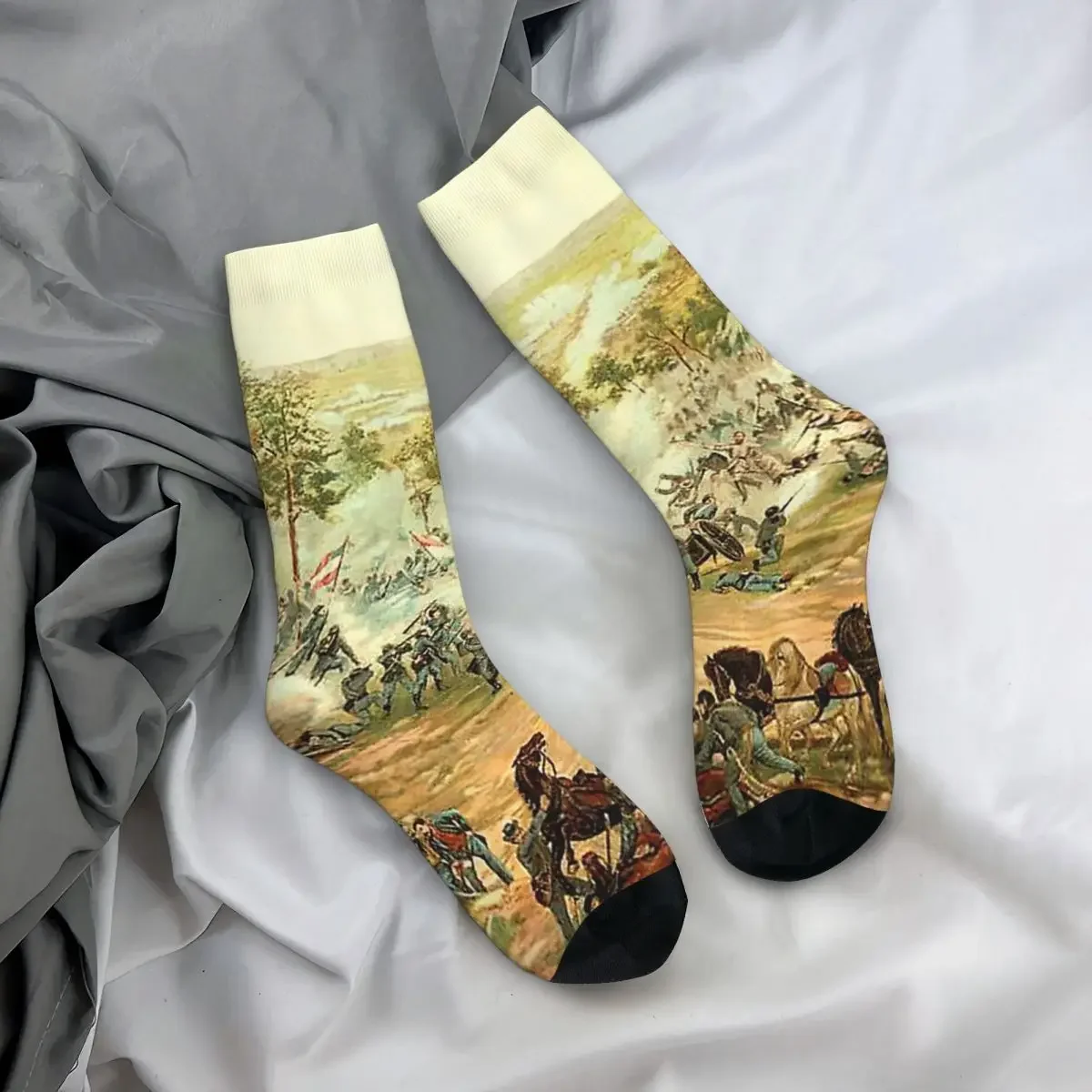 Gettysburg-Bas Harajuku super doux, chaussettes longues toutes saisons, accessoires pour cadeaux unisexes