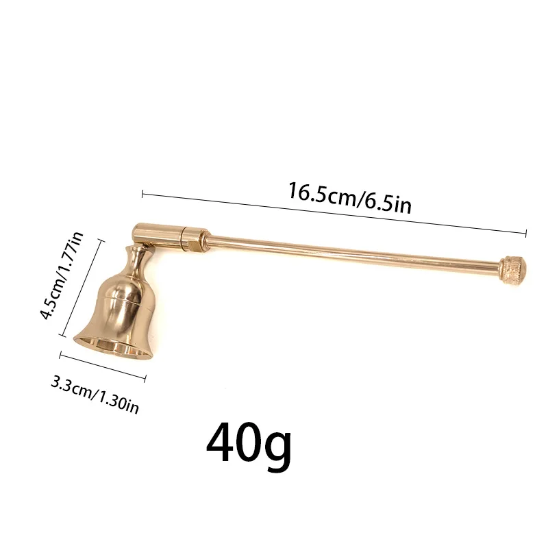 Metal Candle Snuffer with Swinging Bell and Extendable Handle for Smooth Candle Extinguishing in Various For Home Settings