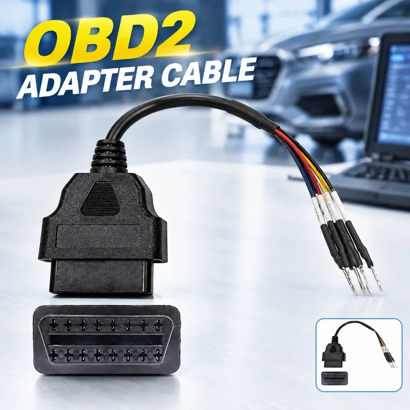 OBD2 Adapter Cable Kit Universal K+CAN Jumper Wires for ECU Diagnostics Old Vehicle Car Motorcycle Diagnostic Scanner Auto