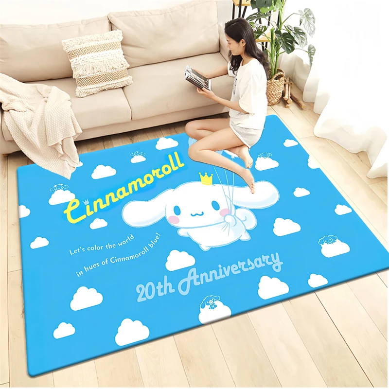 Cinnamoroll Sanrio Cartoon HD Printing Carpet.Living Room,Bedroom,Decoration,Picnic,Camp,Kitchen,Crawling Mat.bathroom Door Rug