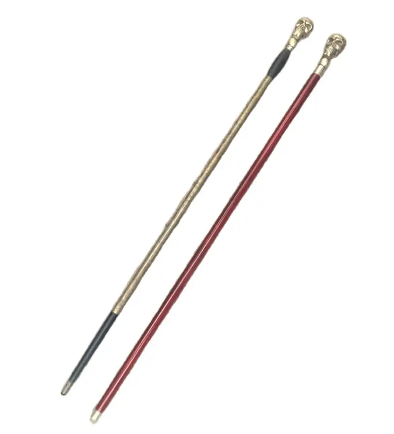 Imagem -02 - Brass Latão Cobre Puro Vovô Good Lucky Cane Bengala Caveiras de Sândalo Vermelho Lobular Adorno da Melhor Coleção 92cm