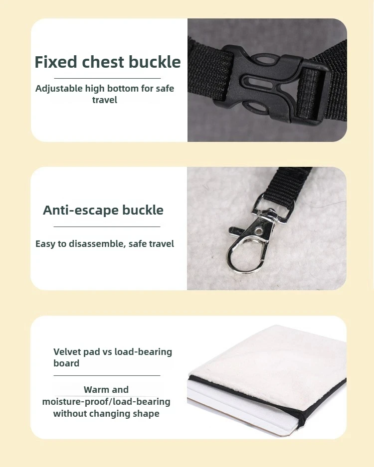 Katzen- und Hunderucksack, erweiterbar, groß, tragbar, atmungsaktiv, mit Vorderöffnung, Netzfenster und Taschen – Detail 16