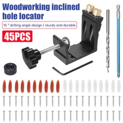 Woodworking Locator Oblique Hole Opener Punching Machine Wooden Board Splicing Installation Tool Oblique Hole Drilling Locator