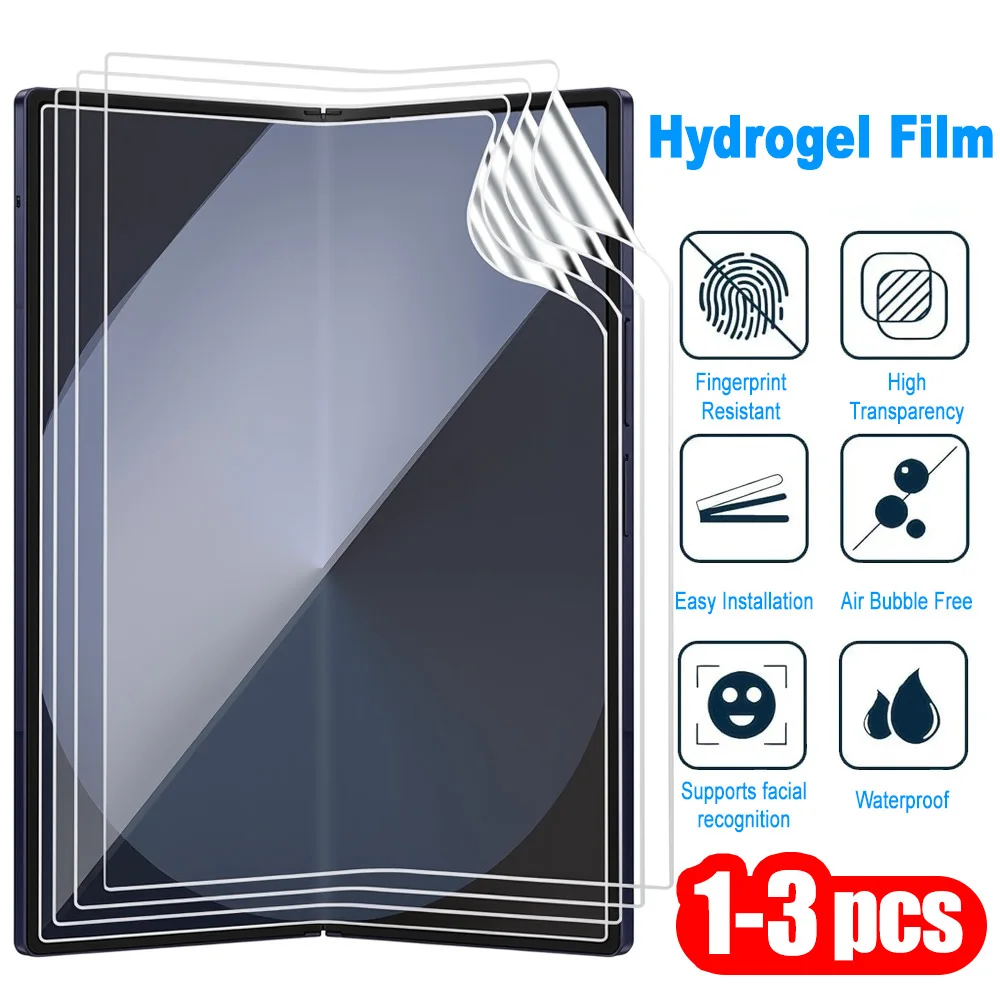 1-3PCS Hydrogel Film Outer Inner Rear Protective For Samsung Z Fold 8 Ultra 7 6 5 Z Flip 8 7 6 5 Screen Protector Cover Film