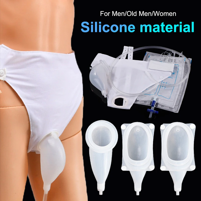 Men Older Woman Reusable Hypo-allergenic Silicone Urine Collector Bags Adults Urinal With Urine Catheter Bags Male Female Toilet