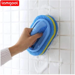 Lamgool Kitchen Cleaning Brush Bathroom Glass Wall Cleaning Bath Brush Handle Sponge Bath Bottombathtub Ceramic Cleaning Tools